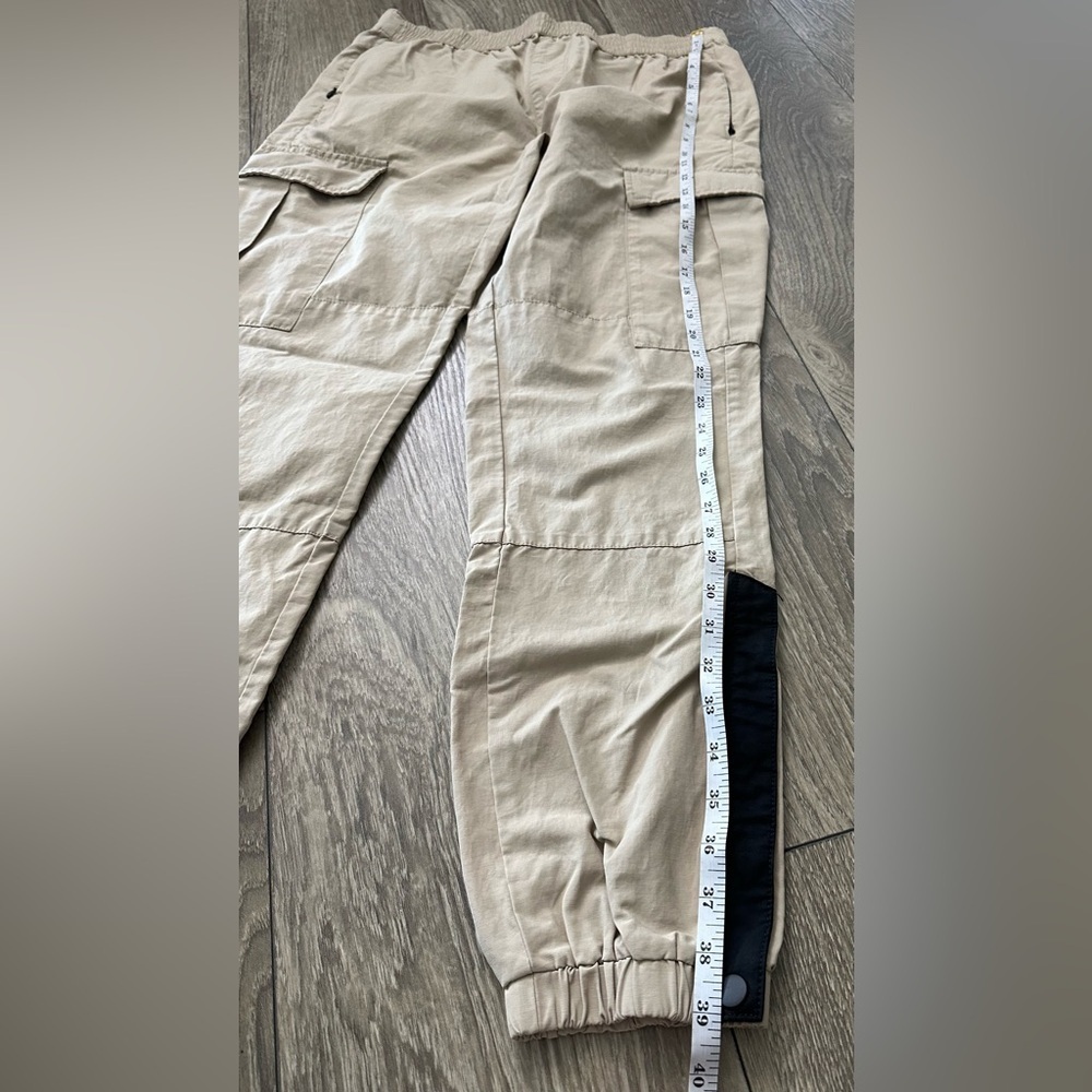 Topman Tan Cargo Pants with Elasticated Cuffs 🏷️ - Picture 2 of 11